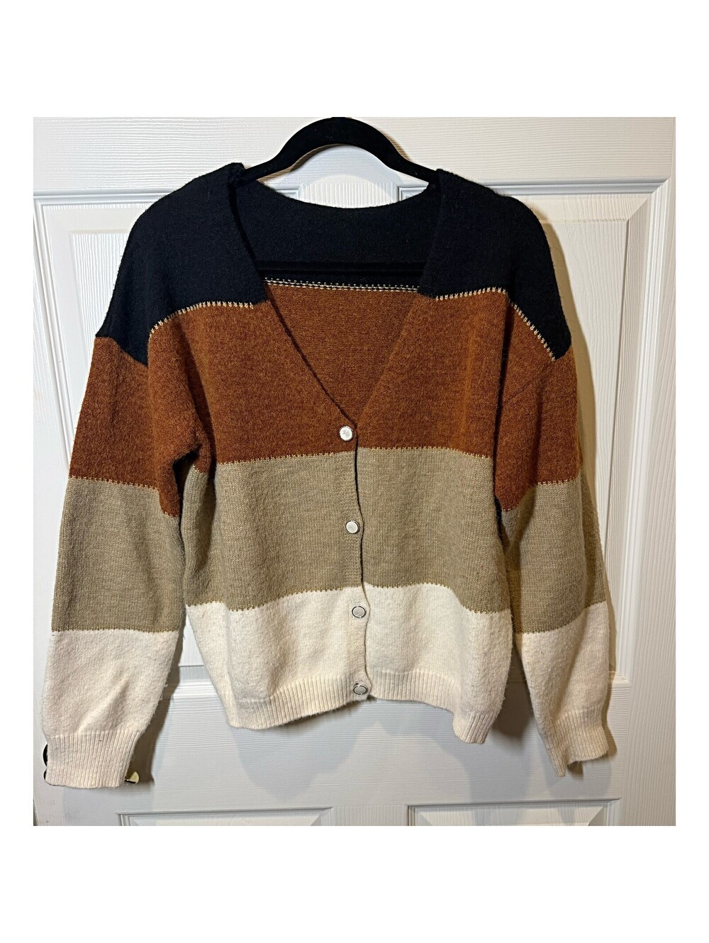 Fall Color Button Cardigan Sweater